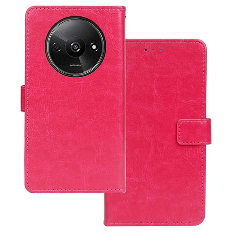 Для Xiaomi Redmi A3 / Poco C61 4G чехол Crazy Horse Texture кожаный чехол для телефона с отделениями для карт кошелек