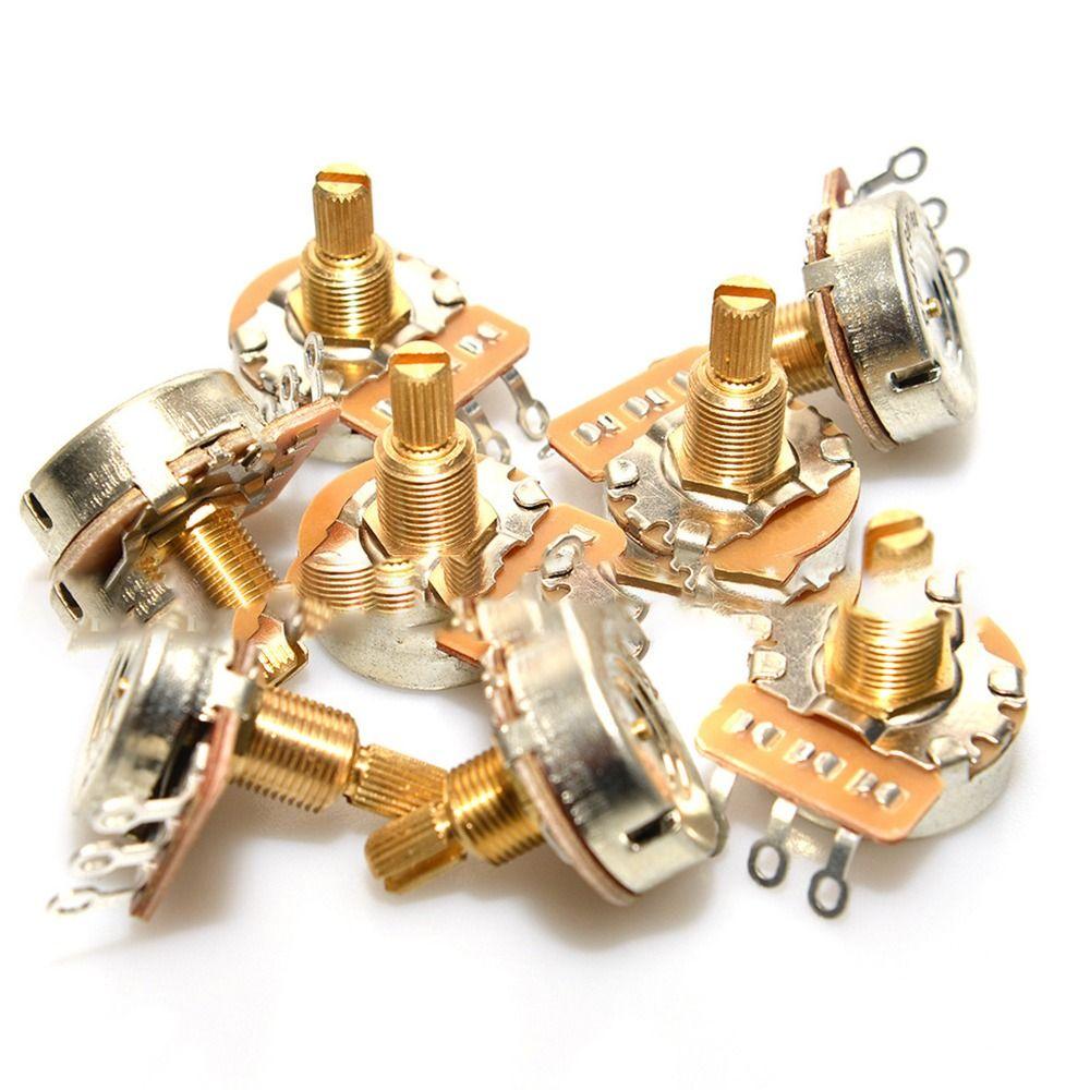 Bass Knob Tuning Copper Shaft Potentiometer Short Shaft 3/8" Threaded Guitar Potentiometers Brass