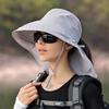 Xinbaoguan 100% Полиэстер 8062 Летняя уличная шляпа от солнца, Складная защита лица с отверстием для хвоста, Женская шляпа-рыбак