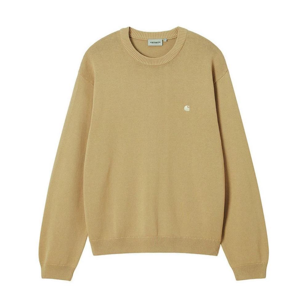 Carhartt WIP Классический свитшот с вышивкой логотипа C, потертый, с круглым вырезом, мужской свитер CHXKNI036819R