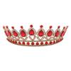 Crown Red Rhinestone Retro Semicircle Hair Accessories Crown for Wedding Party Prom