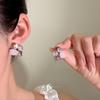 Геометрические трехмерные серьги-гвоздики в виде кубиков сахара женские легкая роскошь нишевый дизайн серьги высокая чувственность универсальные дофаминовые серьги