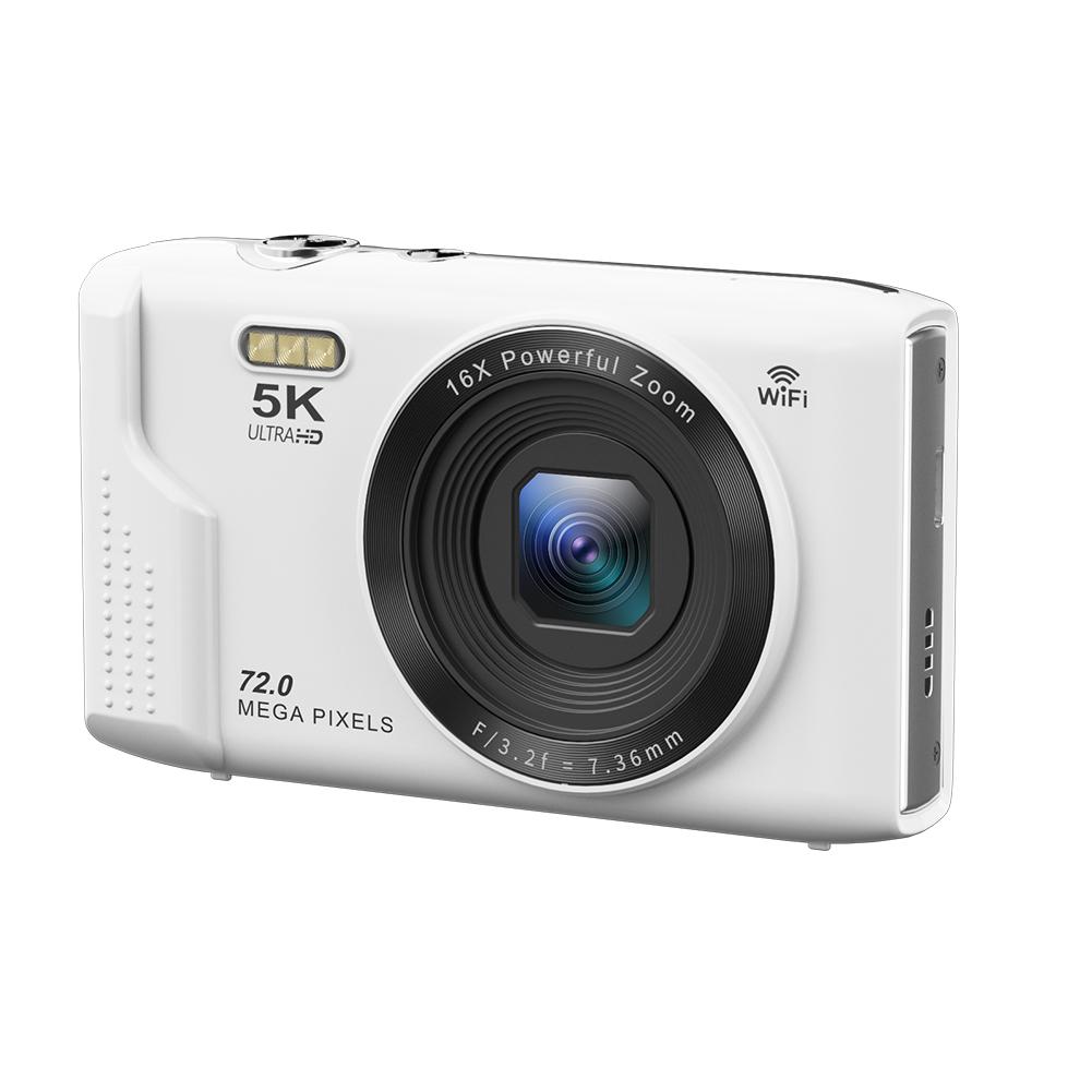 Digital Camera WiFi 5K 16X Zoom Digital Photography Camera 72MP 2.8inch LCD Screen Video Recorder Auto Focus Vlogging Camera