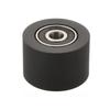 1Pcs 6x30x20mm Roller Idler Bearing Pulley Sliding Conveyor PU Wheel for Furniture, Hardware Accessories, Mobile Door(Black)