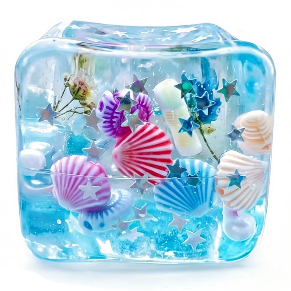 Slow Rising Blue Ocean Ice Cube Stress Balls Slow Rebound Sensory Fidget Toy Social Activities
