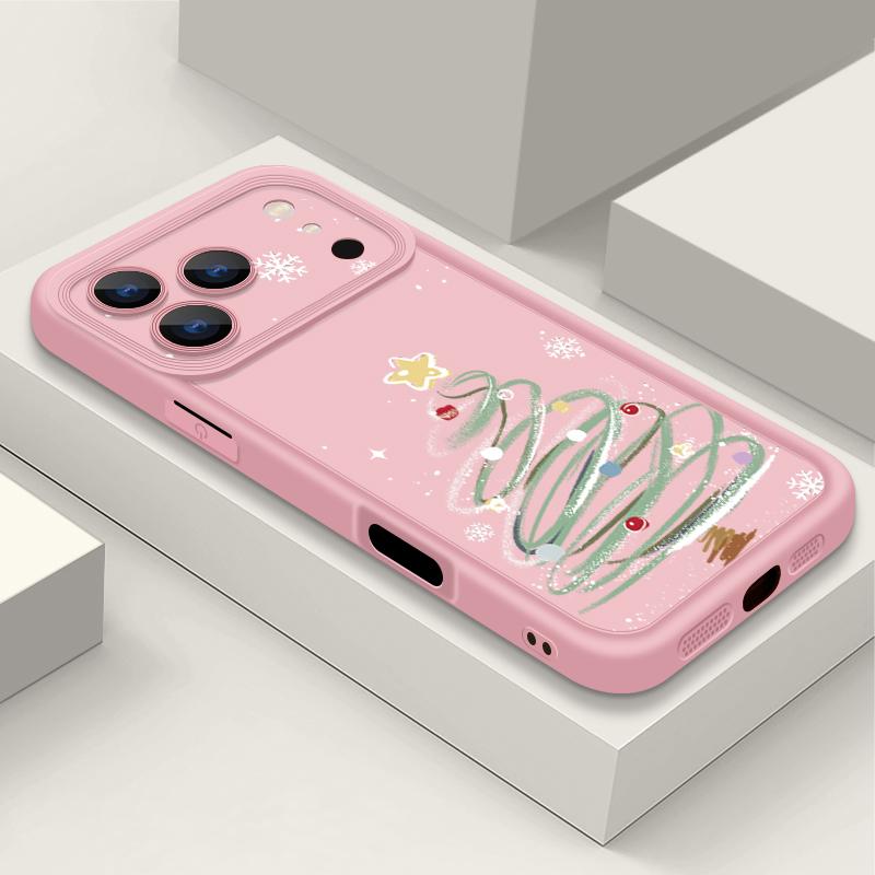 Christmas Tree Pattern Case For iPhone 17 Air 16e 16 15 14 Pro Max 13 17 Pro Max 17 Pro 17 Shockproof Soft TPU Silicone Phone Cover Funda