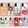 KT62 Cute Hello Kitty Case for Samsung A04 A14 A23 A34 A54 M23 M33 M52 M53 Realme 10 9 C30S C35 C55 VIVO Y02S Y21 Y33S Y51 X80 Pro Clear Cover