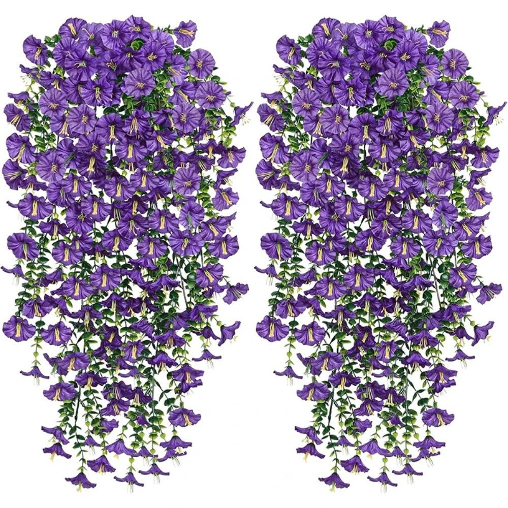 75см Белый Вязаный Искусственный Цветок Ипомея Настенный Подвесной Искусственные Фиолетовые Растения Подвесная Цветочная Лиана Домашний Сад Свадебный Декор