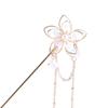 Chinese For Women Handwork Long Tassel Flower Hairpin Hanfu Hair Stick Hair Accessories Zinc Zinc Alloy
