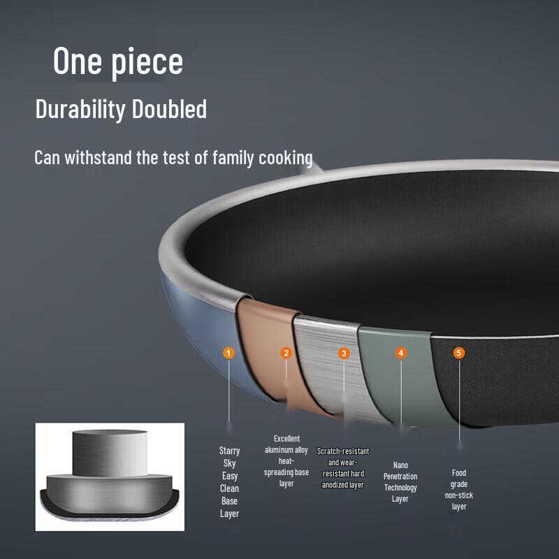 COOKER KING 26cm Non-Stick Frying Pan with Lid