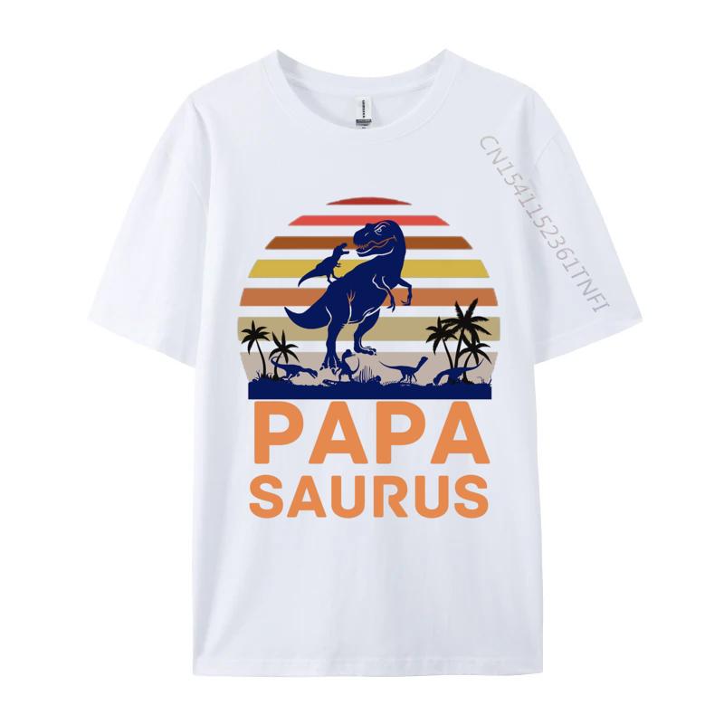 Papasaurus T Rex Dinosaur Papa Tshirt Printed On Family T Shirt Tops Tees For Unisex TeeShirt Vintage T Shirt