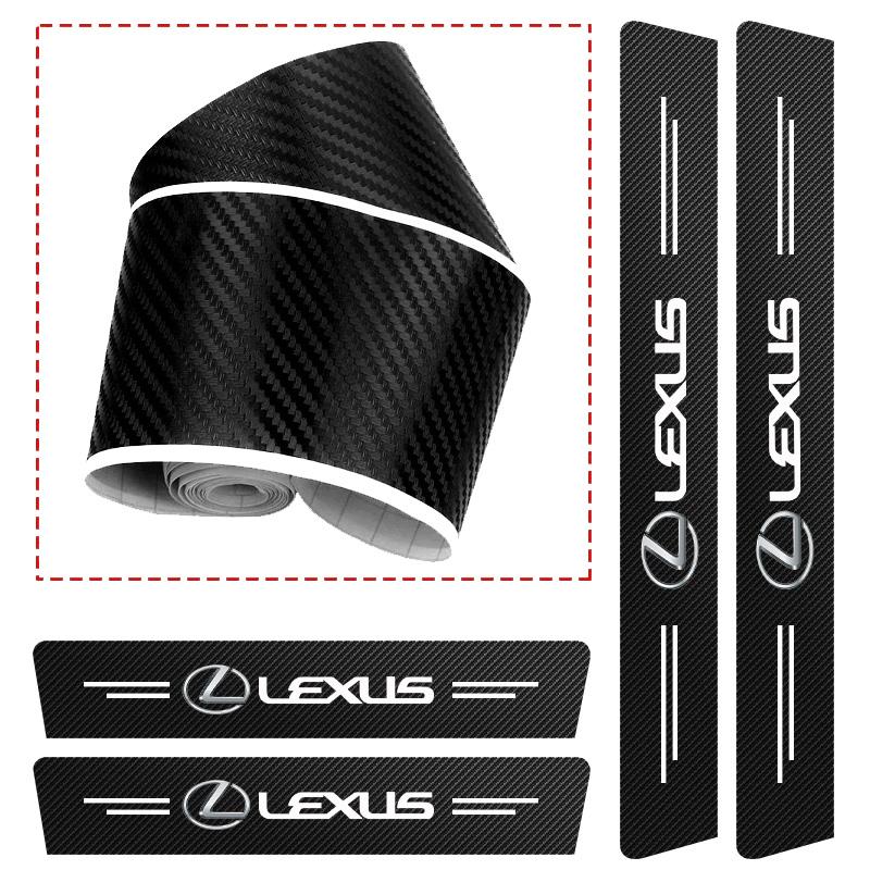 AFS1 Carbon Fibre Car Threshold Stickers For Lexus RX330 IS250 Ct200h IS350 RX350 LS430 Car Door Trunk Decorative Sticker Car Styling