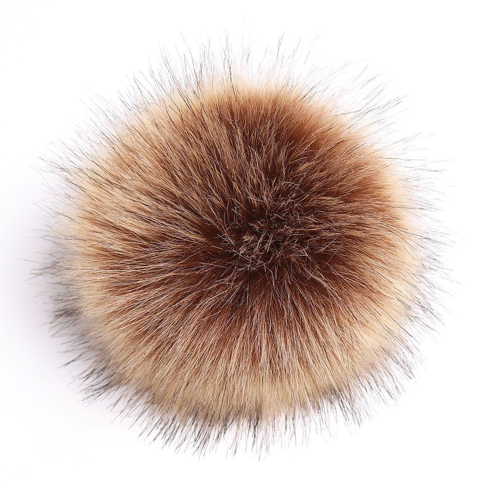 Faux Women Diy Raccoon Fur Pom Poms Ball For Knitting Beanie Hats Accessories