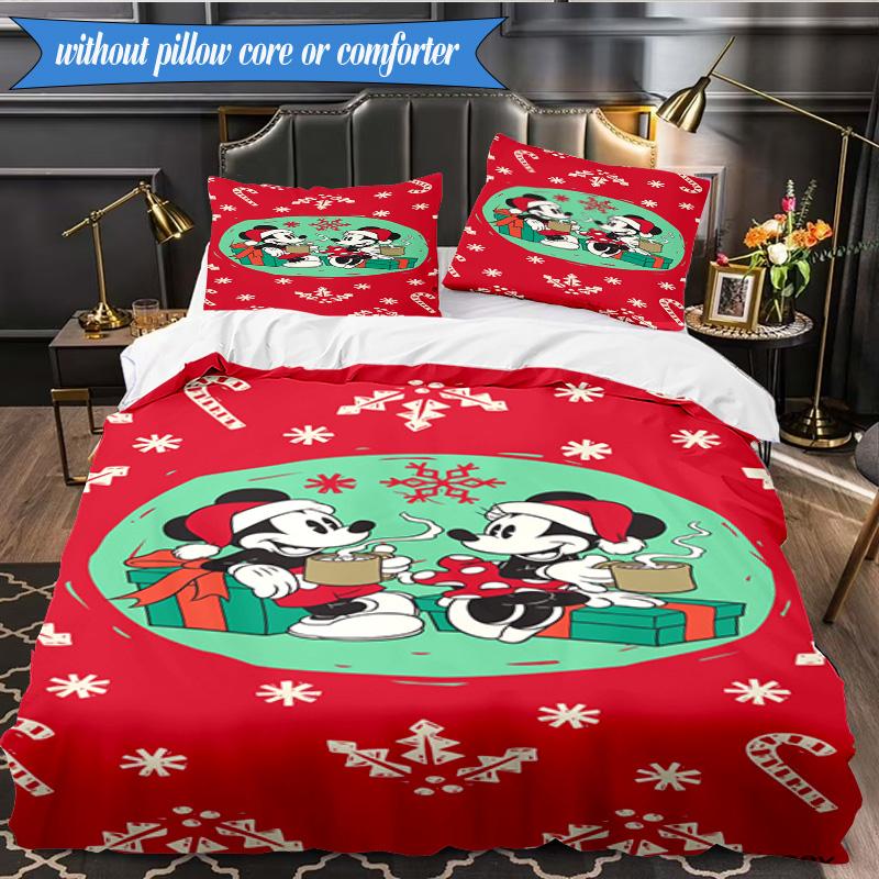Mouse Couple 3pcs K-pop music group Bedding set,Ideal for Bedroom, Dormitory,Including Duvet Cover And 2pcs Pillowcases,Fan gifts