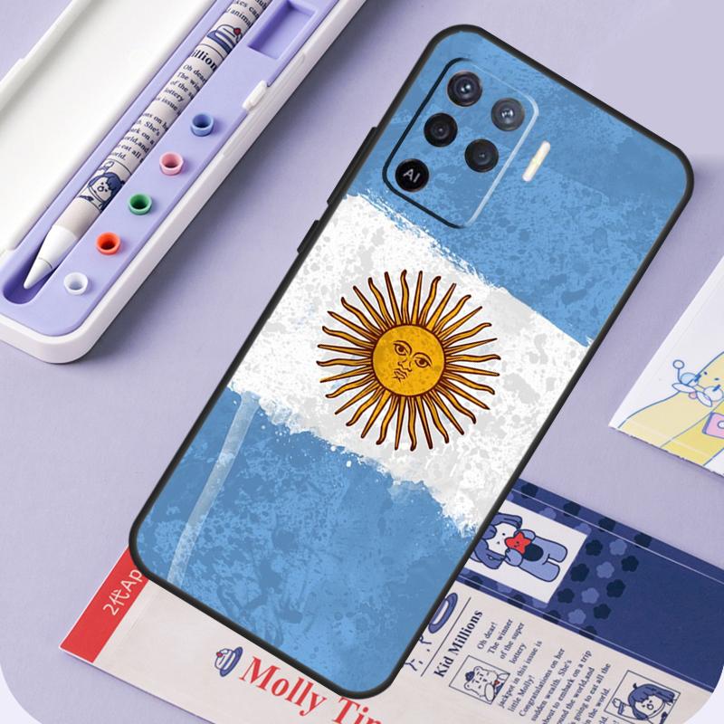 Argentina Flag For Oppo A60 A80 A40 A94 A74 A54 A15 A18 A38 A58 A78 A98 A16 A76 A96 A57 A17 A77 A5 Pro Case