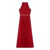 Women's Sleeveless Mesh Side Split Lyrical Dance Costume Modern Dancewear Maxi Long Dress