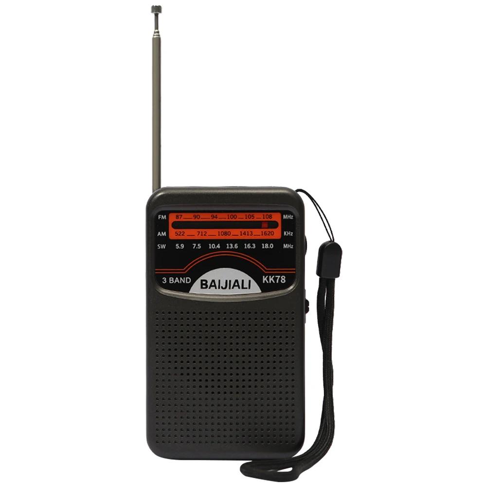 Портативное радио FM AM SW Карманный радиоприемник с указателем LCD Дисплей Радио на батарейках Walkman для использования в помещении, на улице, в чрезвычайных ситуациях