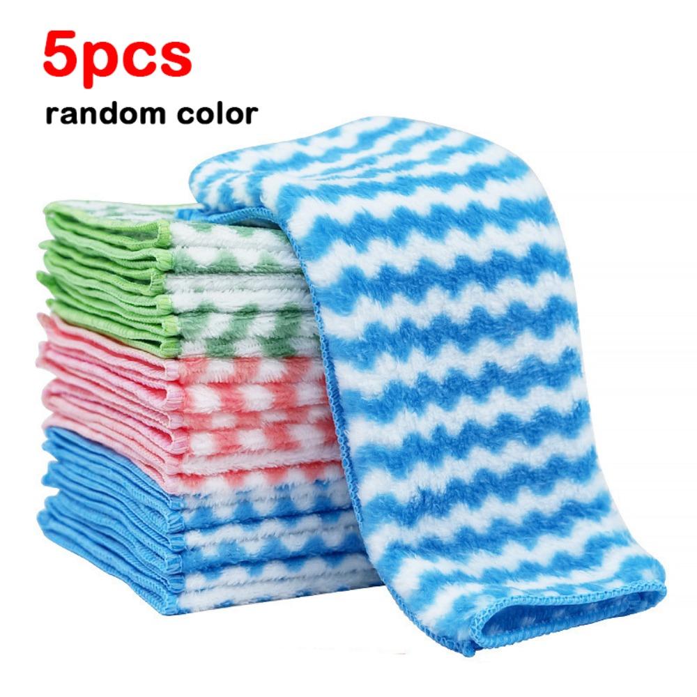 5/10/20Pcs High Absorbent Microfiber Cleaning Cloth Household Wipe Towels Pot And Bowl Cleaning
