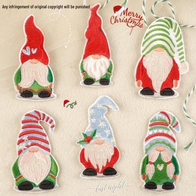 Вышитая самоклеящаяся нашивка «Санта-Клаус» - Идеально подходит для одежды и журналов, сделанных своими руками