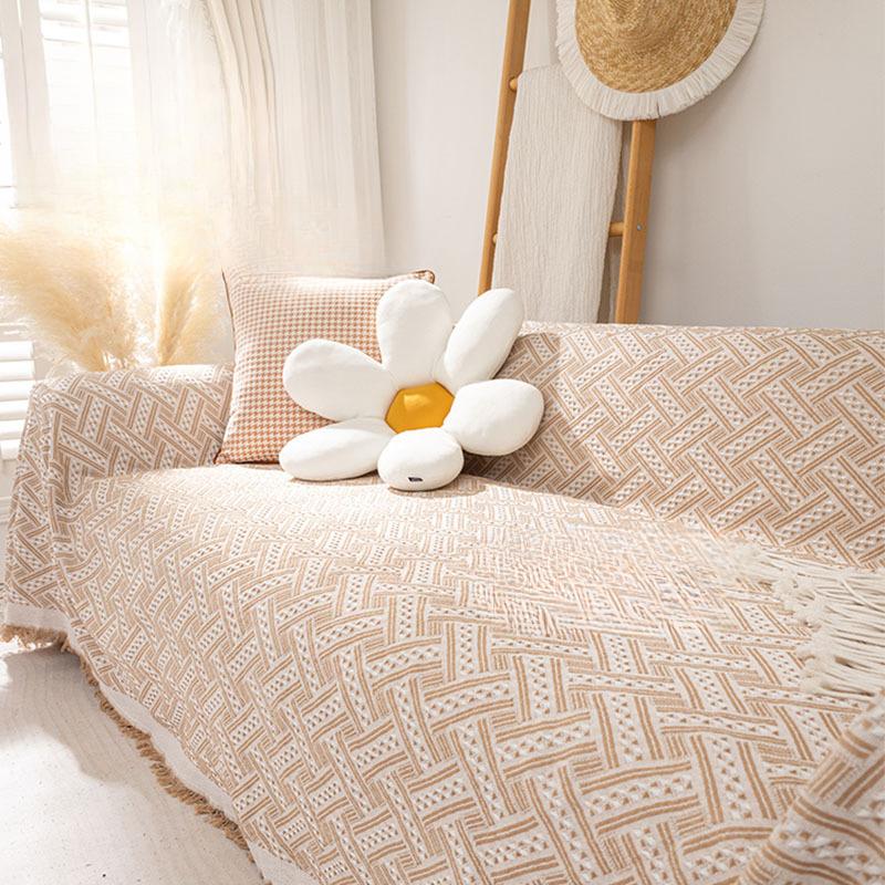 Хлопково-льняное диванное полотенце в скандинавском стиле, не царапающаяся подушка, чехол для дивана, ткань, полностью покрытый универсальный коврик для дивана, одеяло для кемпинга на открытом воздухе