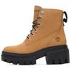 Everleigh 6 In Lace Up Wheat Nubuck Comfortable Short Martin Boots Women boots Brown A41QK231