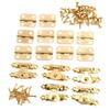 1set Vintage Bronze Hasp Hinge Screws Furniture Cabinet Hinges Mini Cabinet Hinge  Jewelry Box