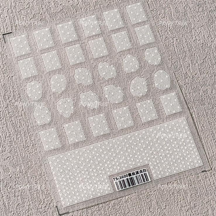 Retro White Lace Fabric Piece Bowknot English Letter Decorative Border Irregular Cloth Block Adhesive Nail Art Stickers Decals