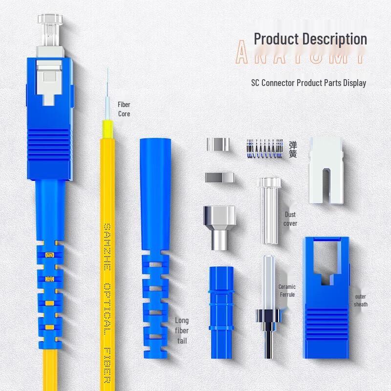 SAMZHE LC-FC Single Mode Dual Core Fiber Optic Patch Cable