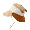 Mesh Summer Kid Sunhat Quick-dry Children's Fisherman Hat Cute Cartoon Animal Bucket Hat  Boy