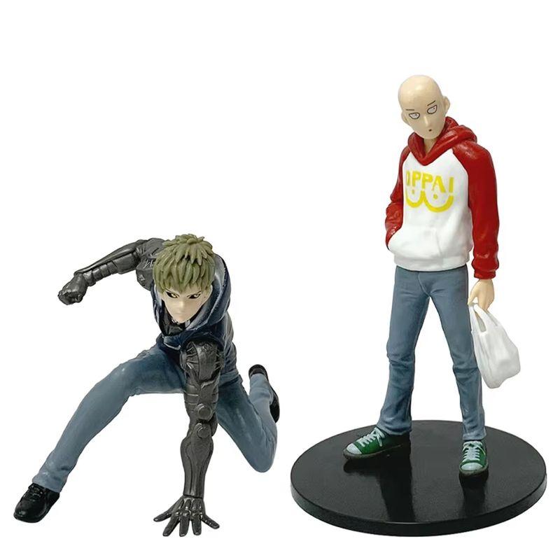16cm One Punch Man Anime Figure Hoodie Saitama Action Figure Devil S-level Hero Genos Figurine PVC Collection Model Doll Toys