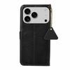 For iPhone 17 Pro Case RFID Blocking Genuine Cow Leather Phone Cover Litchi Texture