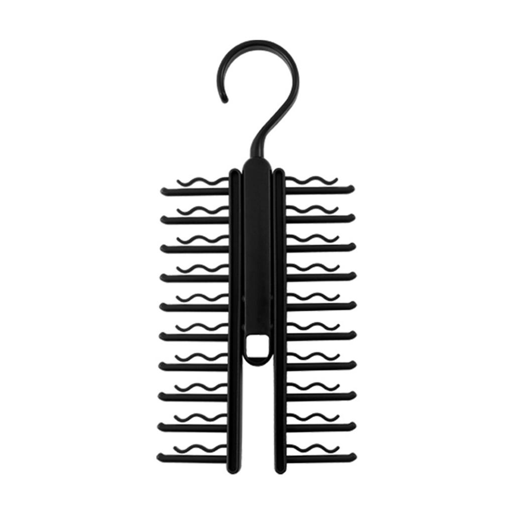 Экономящая место стойка-органайзер для галстуков на 20 ячеек Эффективная вешалка для галстуков с 20-позиционной стойкой для уборки в шкафу без беспорядка