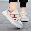 Children's Fashionable and Convenient Velcro Casual Sports Shoes Thick Soled Height Increasing Casual Board Shoes White Shoes