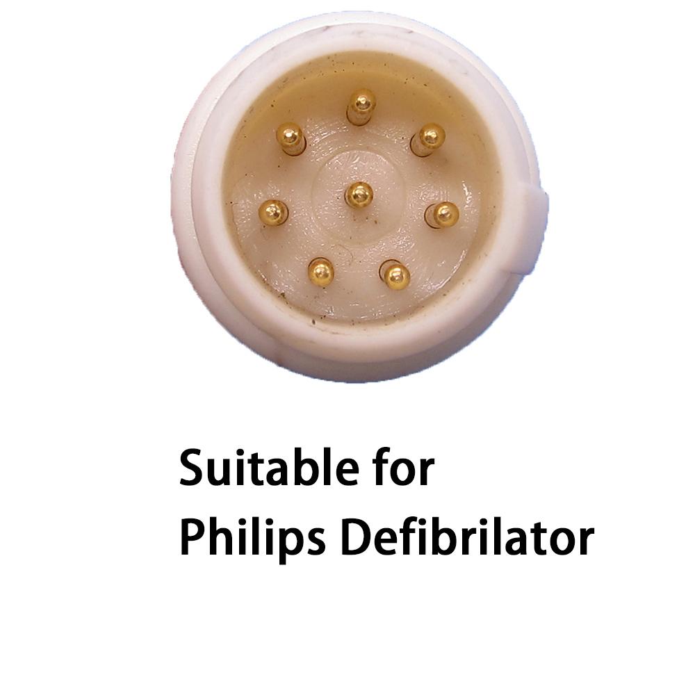 Compatible with PH*IL*IP*S DEFIBRILATOR Patient Monitor, 3/5 Lead Wire with Clip/Snap, for ECG Data Monitoring Workstation, Heart Rate Sensor Module