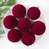 Luxurious 8cm Embossed Flocked Irregular Christmas Ball Set (12-Piece) - Elegant Pendant Decorations in Gift Box