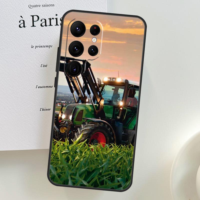 Farm Vehicle Tractor Phone Case For Samsung Galaxy S25 Ultra S9 S10 S20 S21 S22 S23 S24 Plus S24 FE Cover Shell
