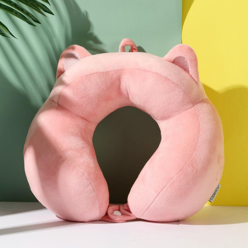 Office Nap Neck Pillow Travel Portable Neck Pillow Cartoon Airplane Pillow Cat Ears Neck Pillow