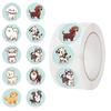 500 Pictures/roll Roll Sticker Hot-selling Tape Cartoon Puppy Handbook Material DIY Decorative Envelope Seal Sticker