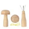 DIY Wooden Darning Mushroom Patchwork Tool Mending Pants Clothes Socks Weaving Crafts Needle Holder Thread Sewing Accessories