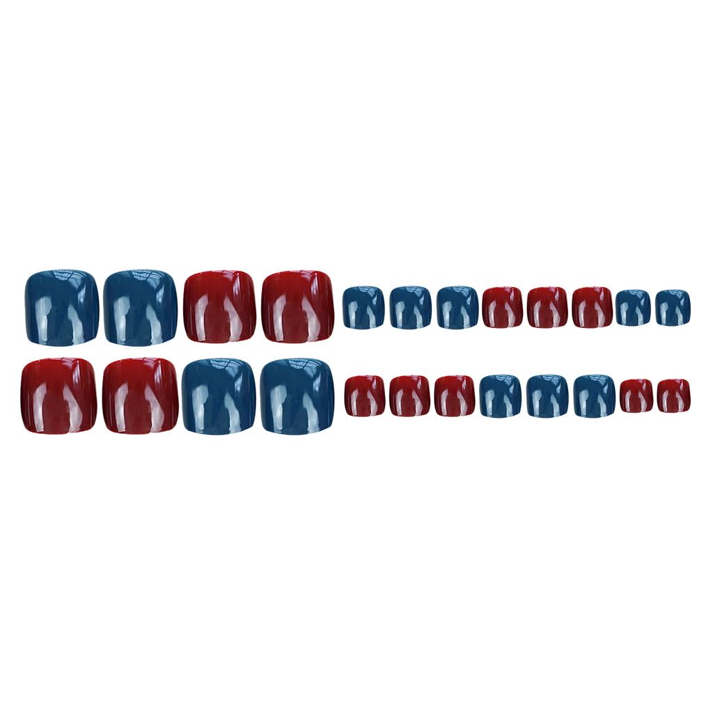 J-186 Retro Red Toe Nail Stickers 24 Pieces Per Box