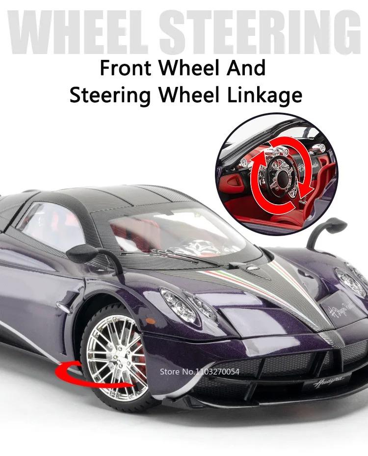 1:18 Аполлон Эво Пагани Уайра Династия Модель Автомобиля Игрушка Металлическая Литая Двери Открываются Оттяни Назад Коллекция Спортивных Автомобилей Игрушки Подарки