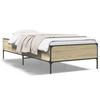 VidaXL Bed Frames Sonoma Oak 75x190 Cm Engineered Wood and Metal, Bed, Guest Bed, Single Bed, Bedroom Furniture At 844992