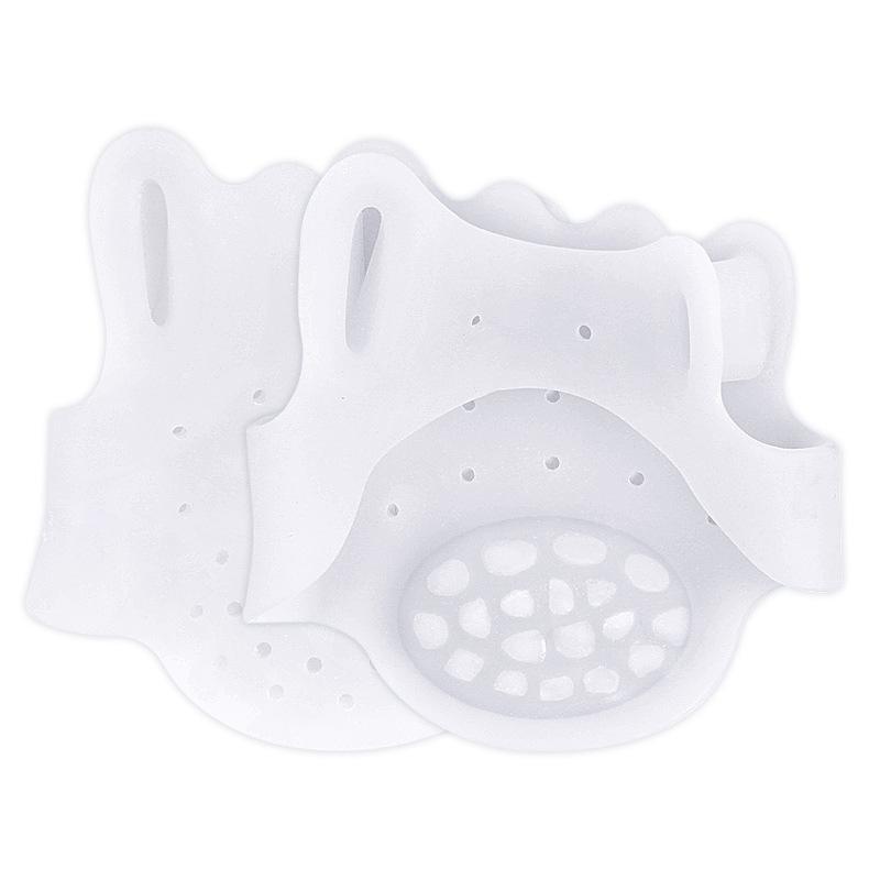 Double-hole Toe Splitter, Thickened Sole, Soft Shock Absorption and Pressure Relief Massage Forefoot Half-yard Pad, Hallux Valgus Orthosis