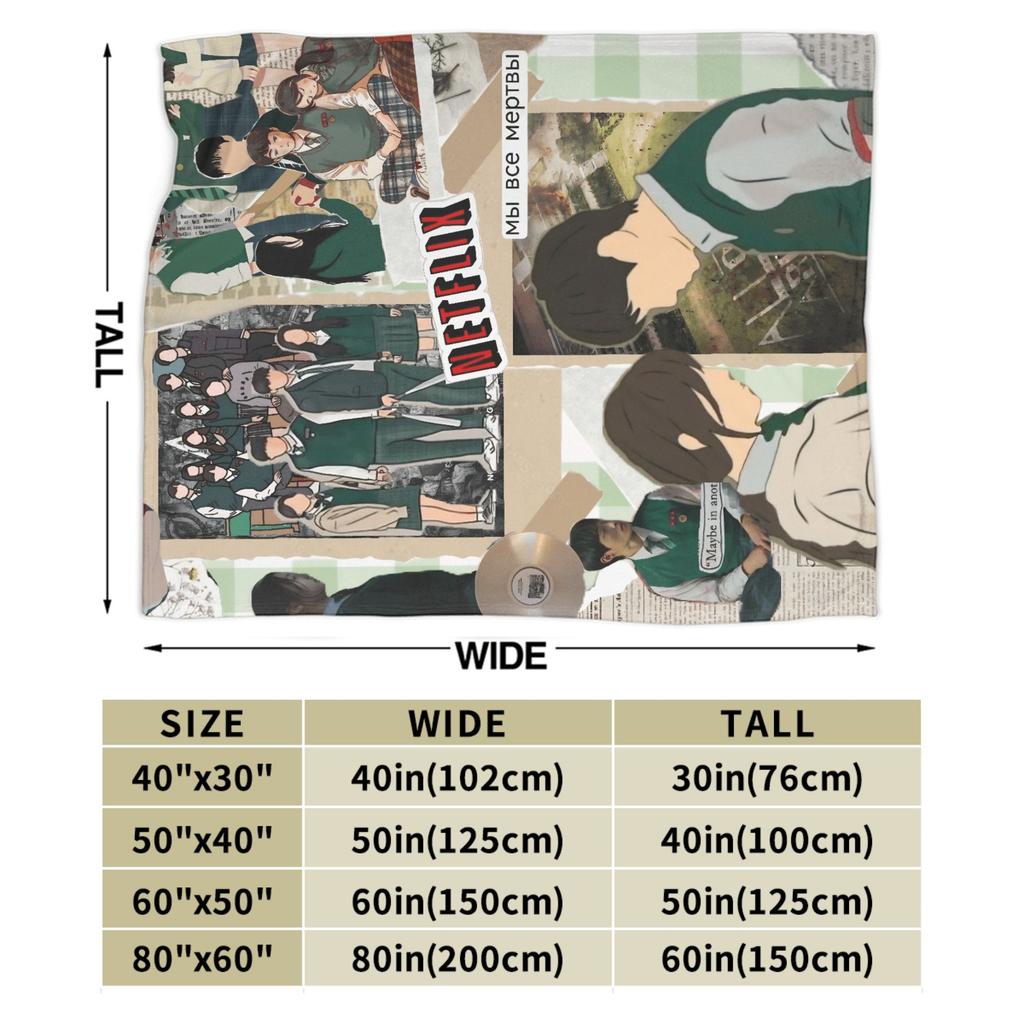 All Of Us Are Dead Flannel Blanket Spring Soft Throw Blanket for Girls Boys Living Room Funny Bedspread Sofa Bed Cover