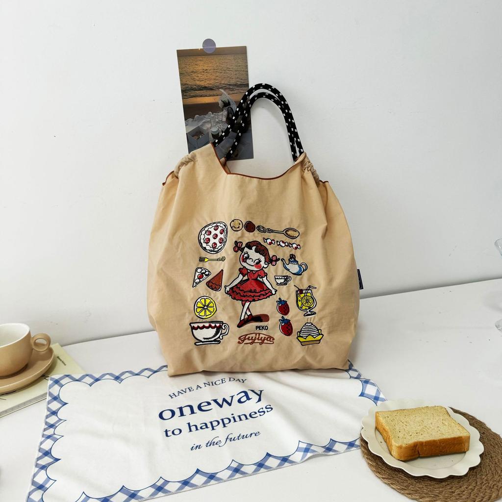 Embroidery Shopping Bag Women'S Fashion Niche Large Capacity Shoulder Bag Tide