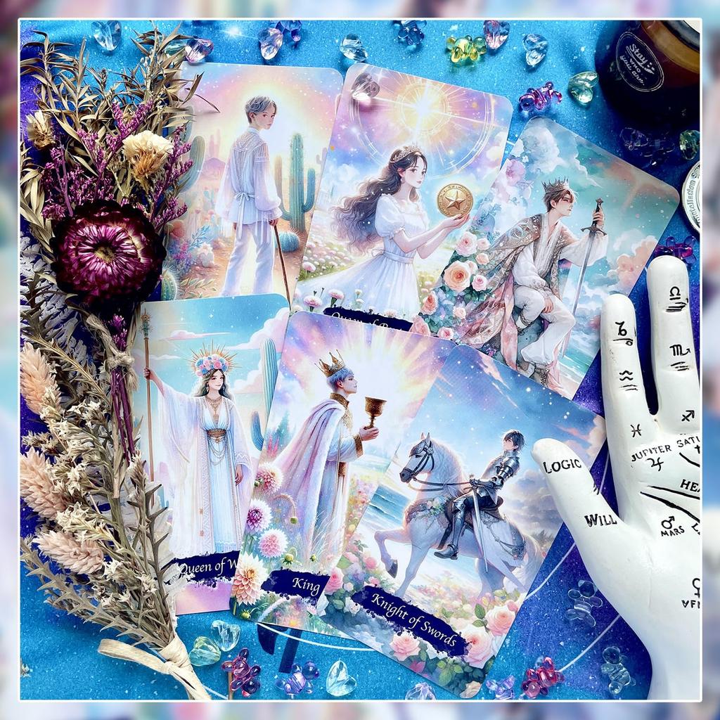 [Officially Imported, Limited Quantity] Flowers and Sparkles Tarot Card Aurora Flower Tarot [Tarot]