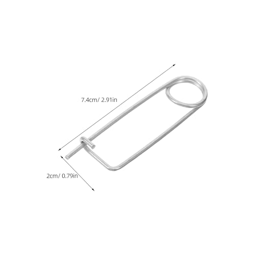 10 2 × 75mm heavy-duty Spring cotter pin machinery agricultural tool trailer fixing clip Silver