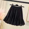 Solid Color Casual Short Skirt For Women Fashion Women's High Waist Trumpet Mini Skirt Female Elastic Pleated Skirt