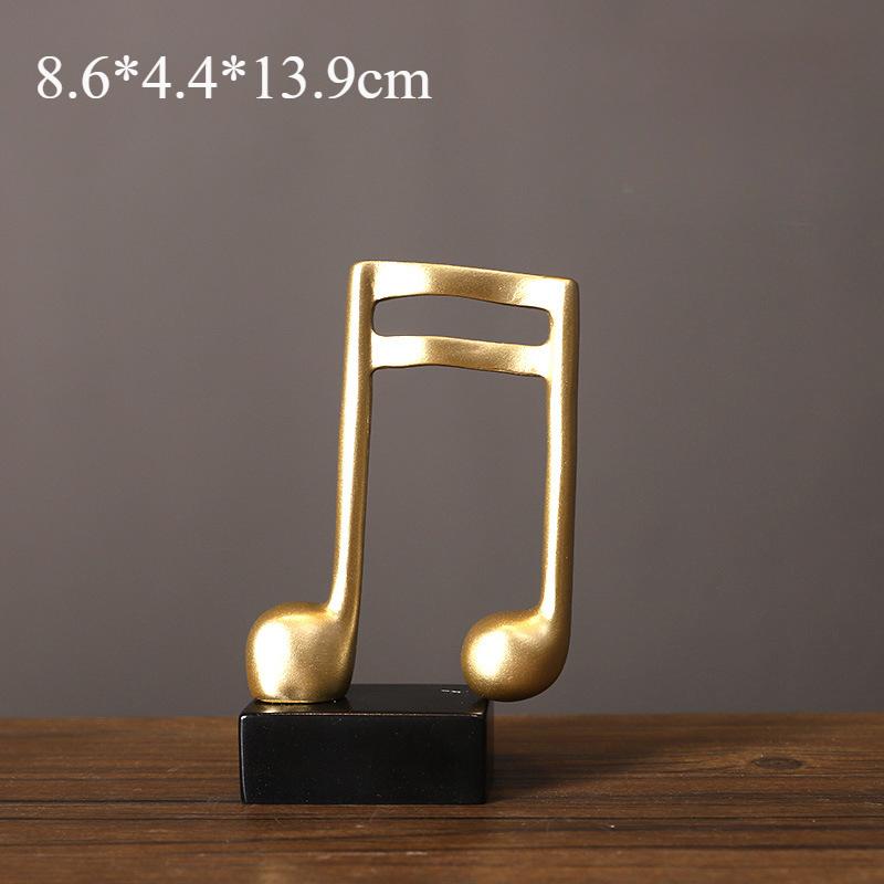 Y Минималистичная смоляная скульптура музыкальной ноты Элегантный декор в виде скрипичного ключа для гостиной Современное художественное ремесло Идея для подарка Трендовый домашний декор