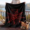 Теплое фланелевое одеяло с узором Slipknot, легкое и удобное покрывало для кровати, дивана